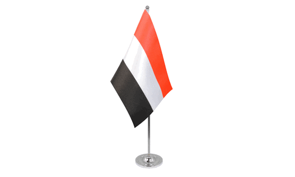Yemen Satin Table Flag